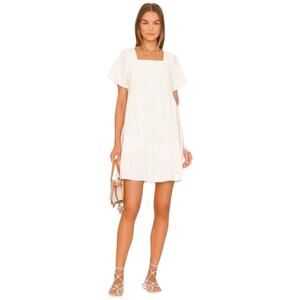 Rails Valentina White Gauze Square Neck Mini Dress XL NWT